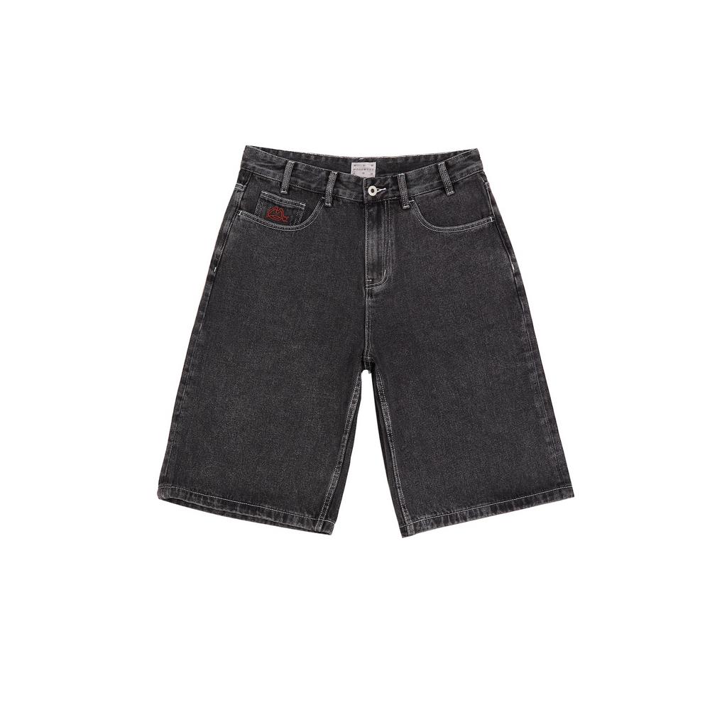 BIGGER M JEAN SHORTS BLACK WASHED