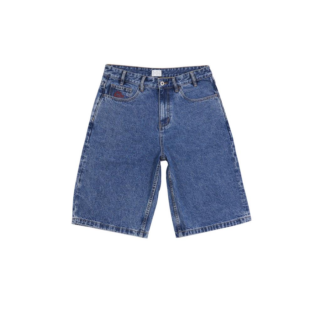 BIGGER M JEAN SHORTS BLUE WASHED