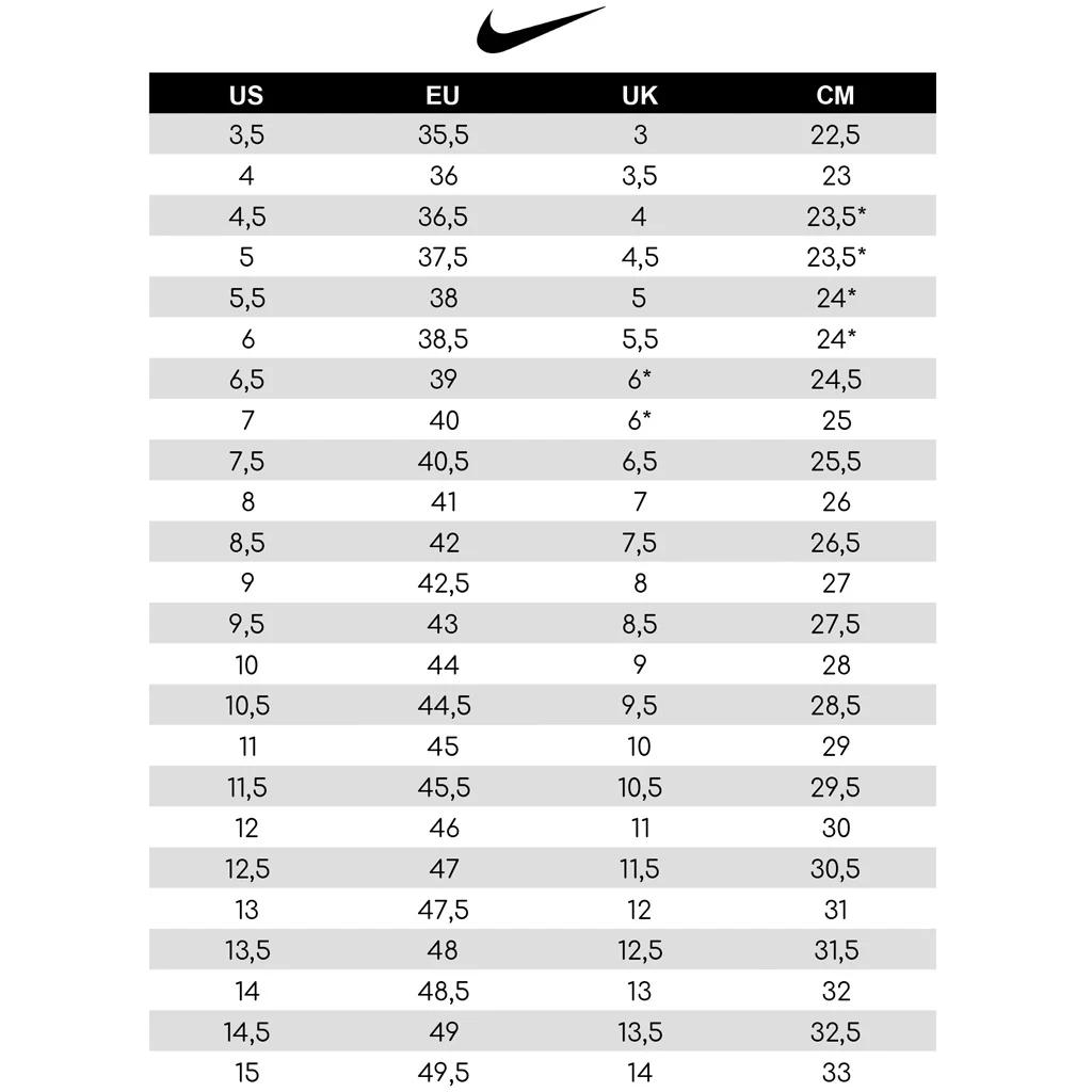 nike janoski size chart