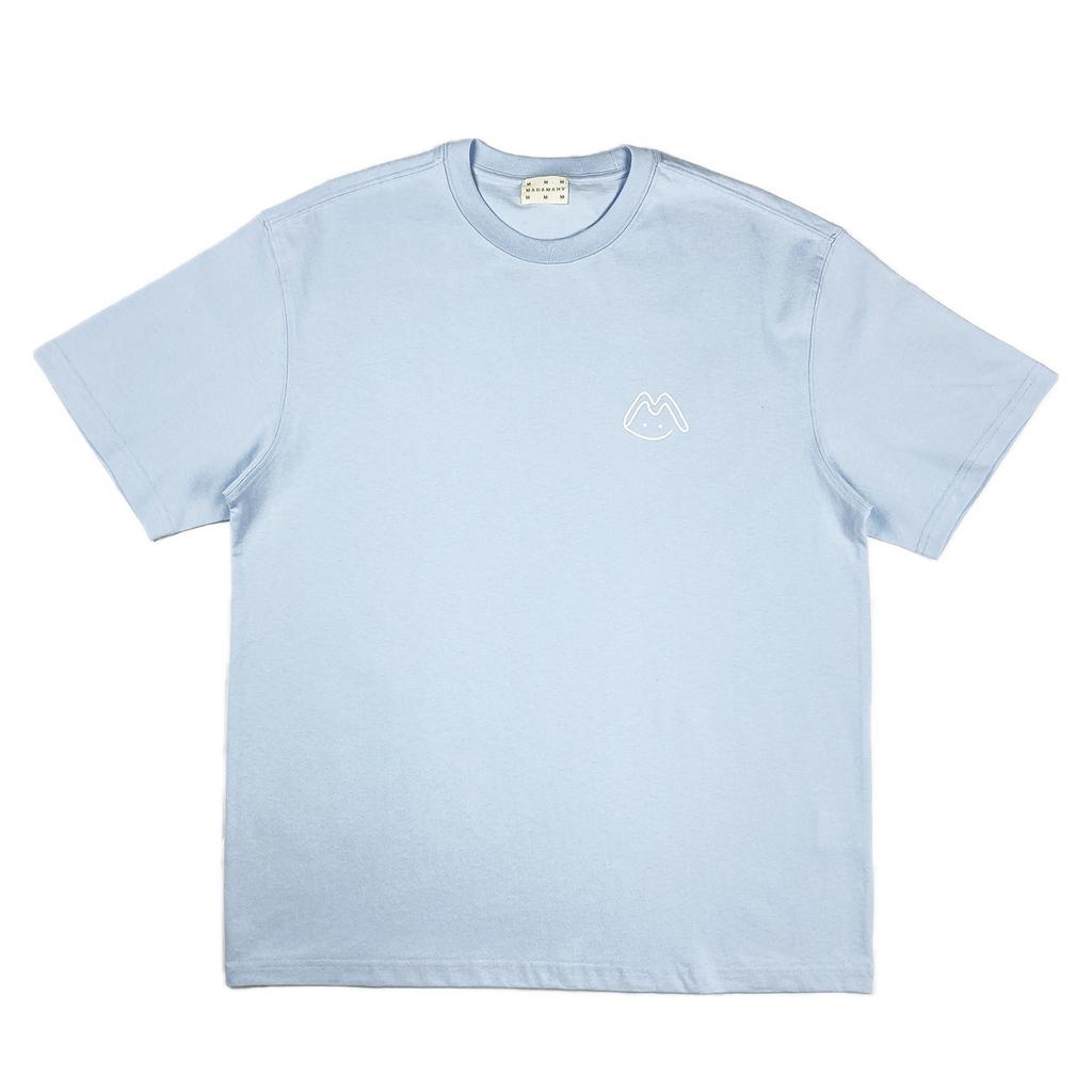 HAPPY M T-SHIRT LIGHT-BLUE