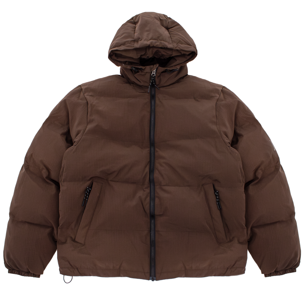 MACRO HOODED PUFFER BROWN