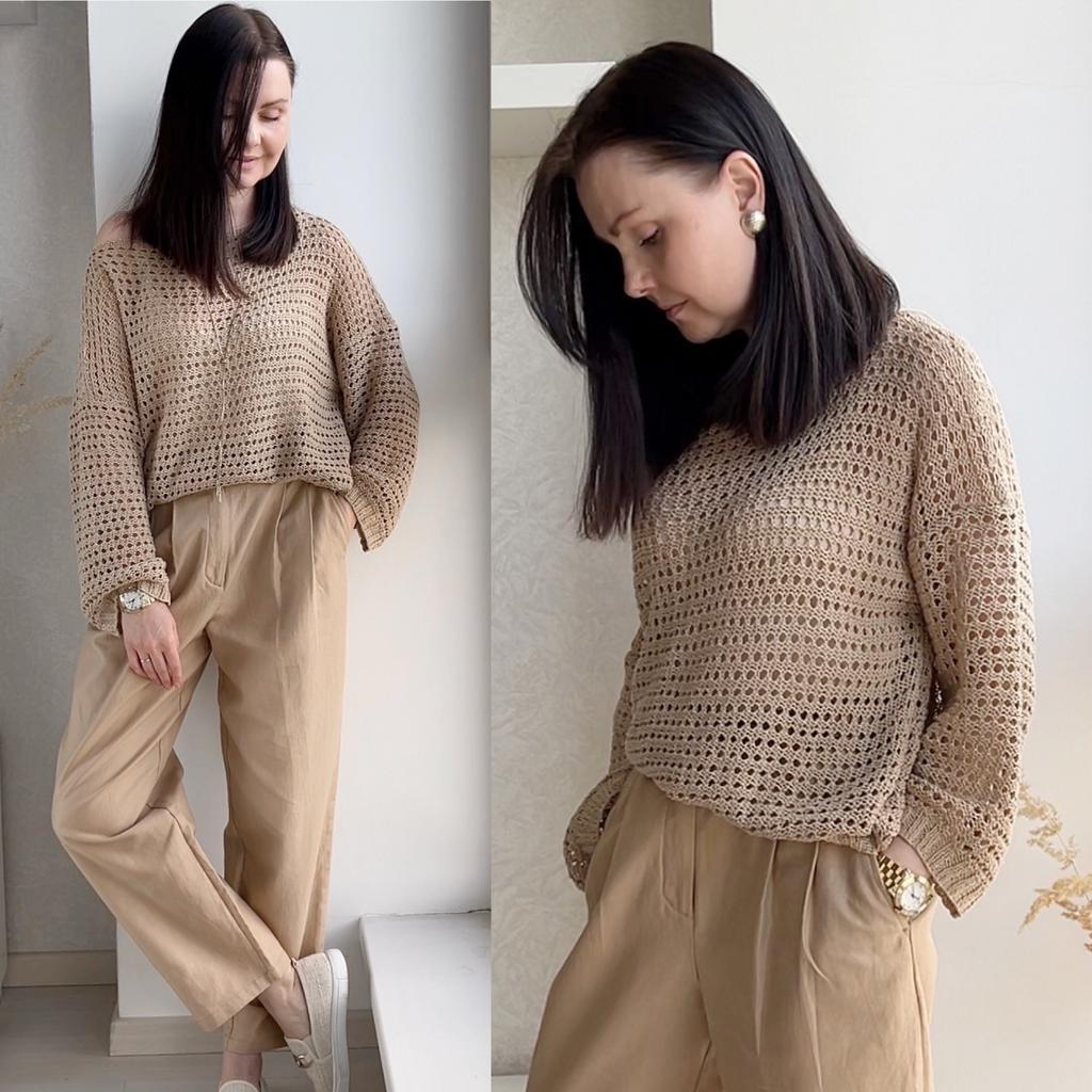 Мастер-класс свитер-сетка Summer