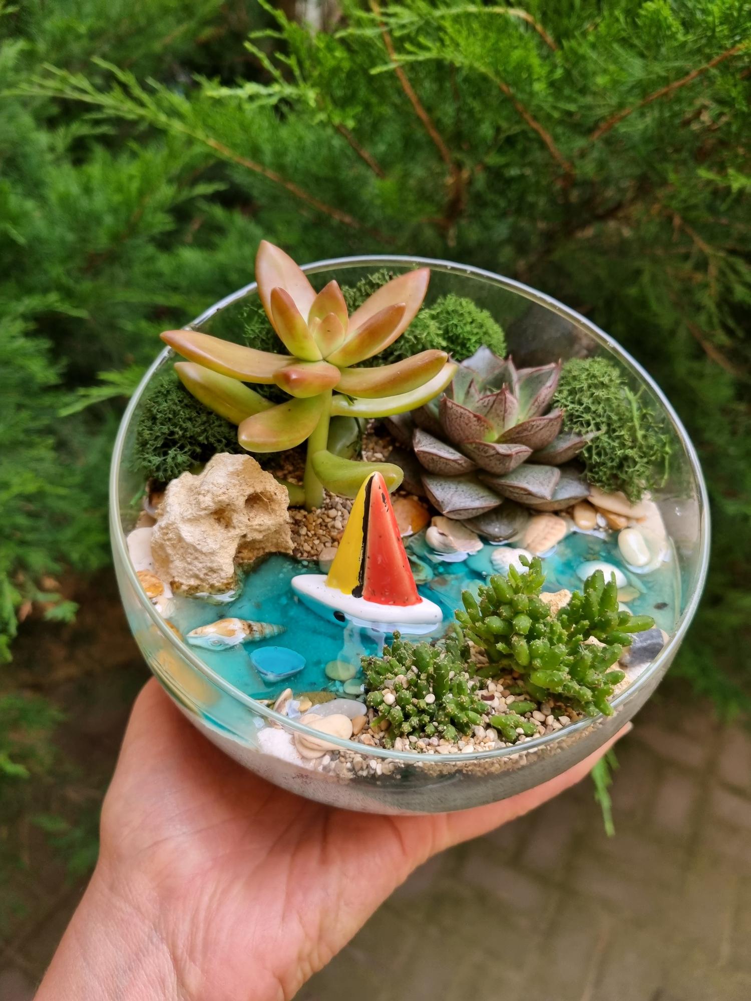 Минимир размер М Река с корабликом