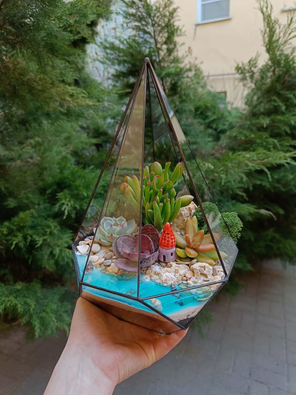 Резная капля с имитацией воды