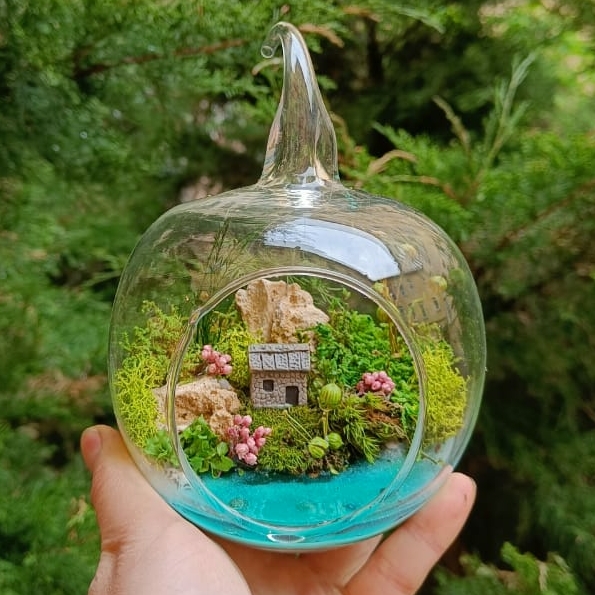 Моссариум яблочко с домиком