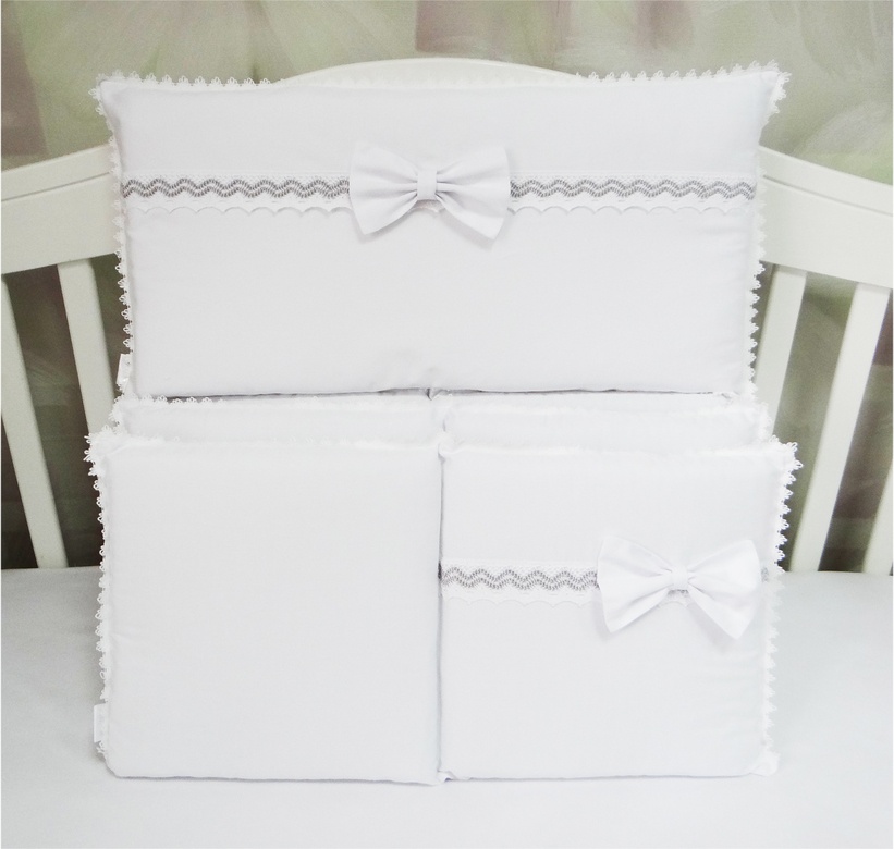 Комплект бортиков #214 цв.белый/серый