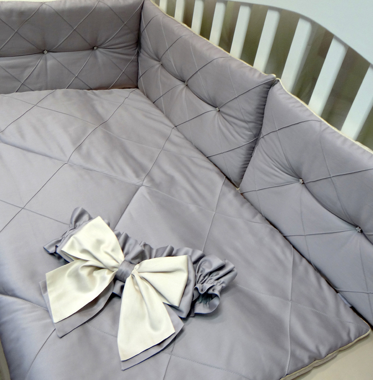 Комплект бортиков #215 цв.светло-бежевый/жемчужный