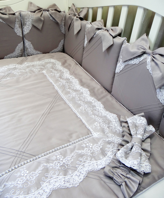 Комплект бортиков #223 цв.жемчужный/белый