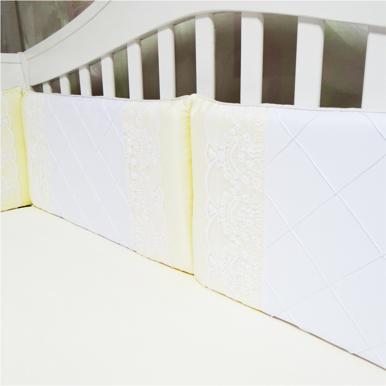 Комплект бортиков #217 цв.ванильный/белый