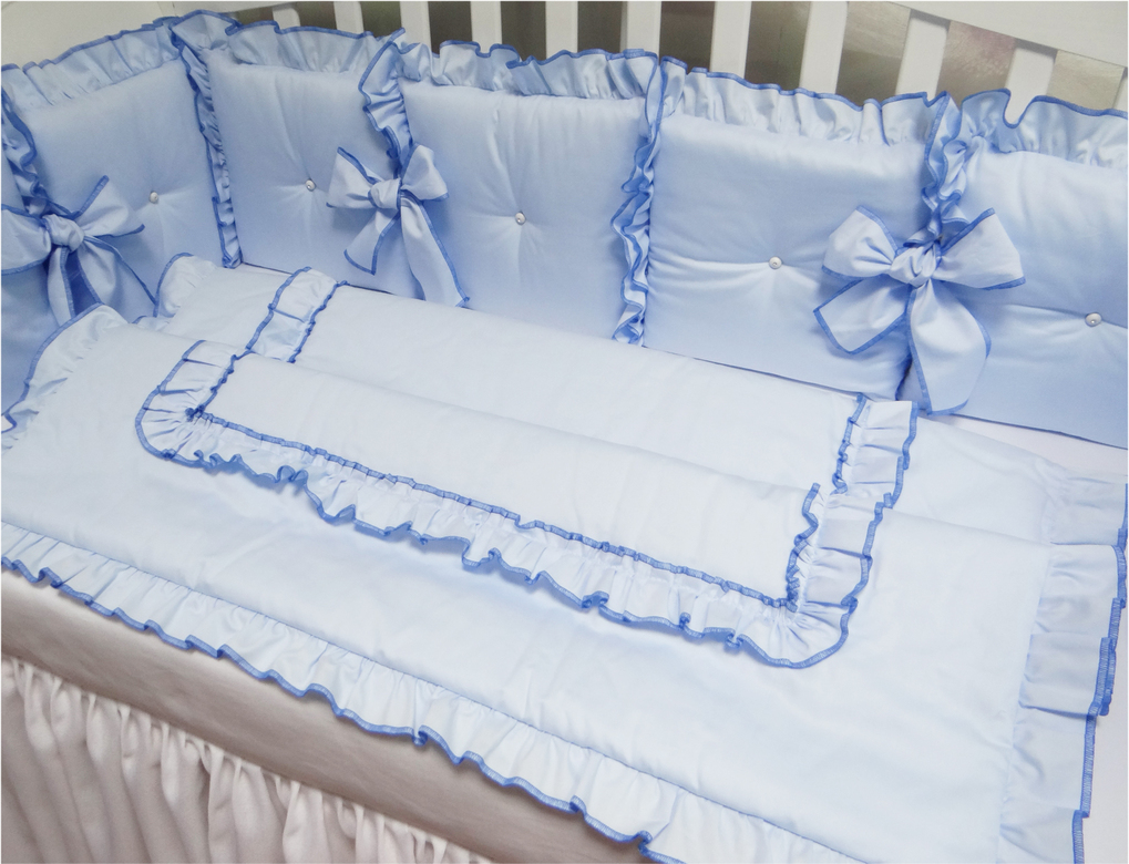 Комплект бортиков #222 цв.голубой/синий