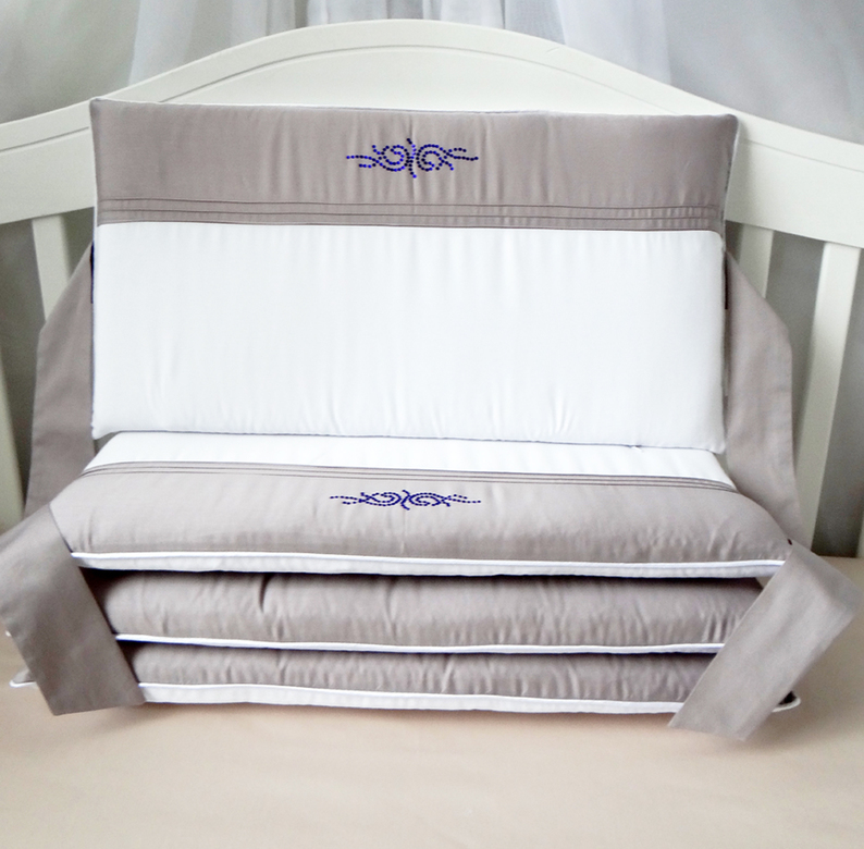 Комплект бортиков #218 цв.белый/жемчужный/сапфир