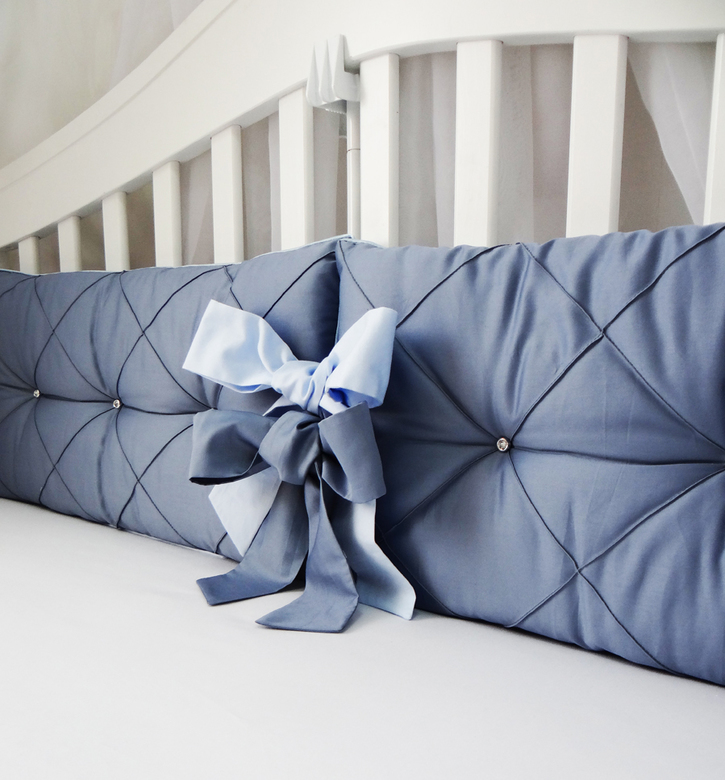 Комплект бортиков #215 цв.серо-синий/голубой