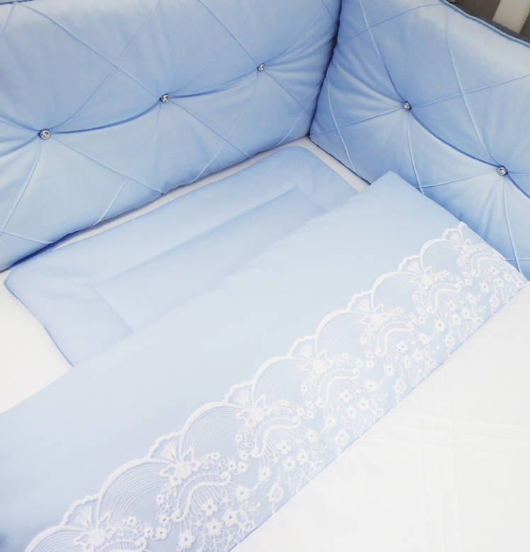 Подушка для новорожденного #262/3-c 35х45 см цв.голубой