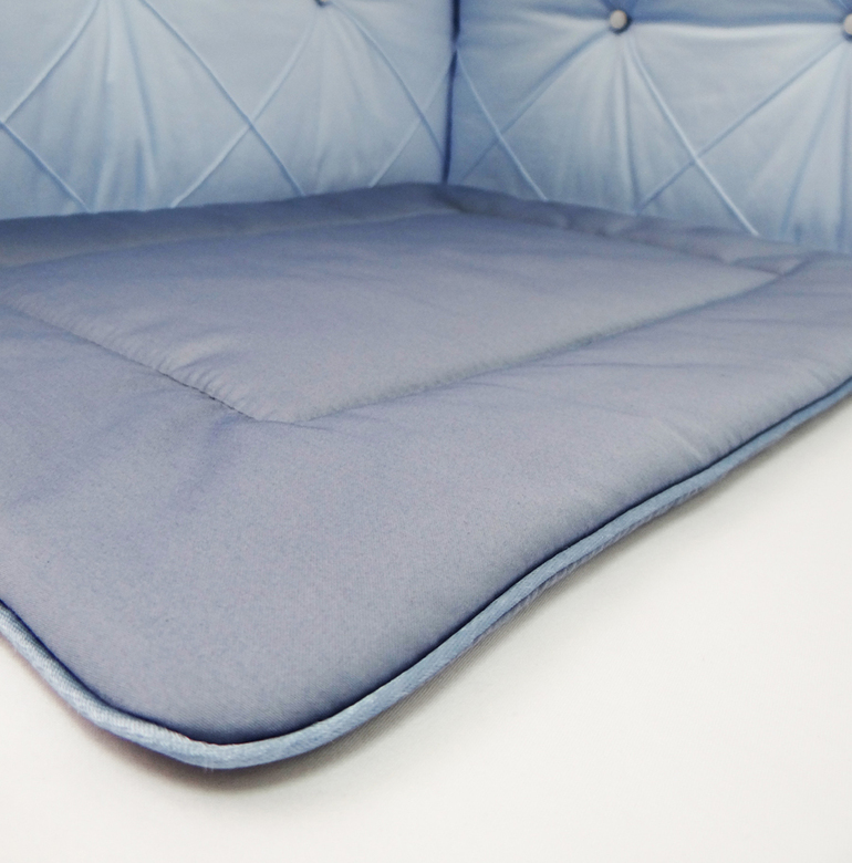 Подушка для новорожденного #262/3-c 35х45 см цв.серо-синий