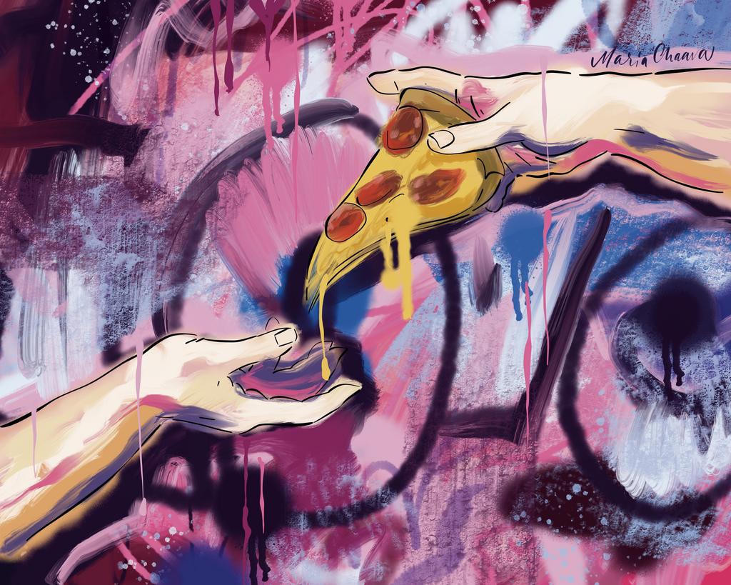 Прикосновение пиццы