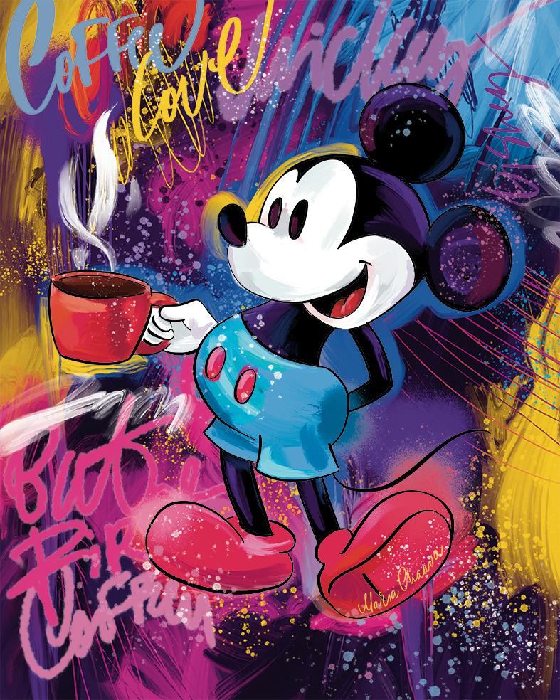 Mickey and Coffee Graffiti