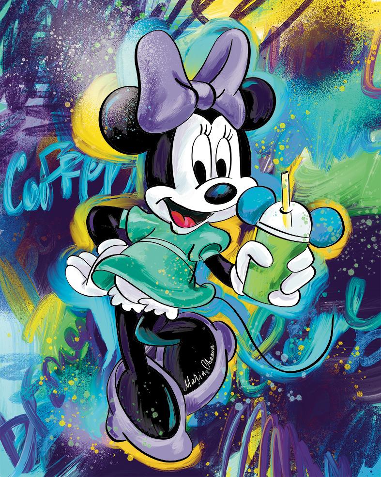 Minnie Mouse and Coffee Graffiti