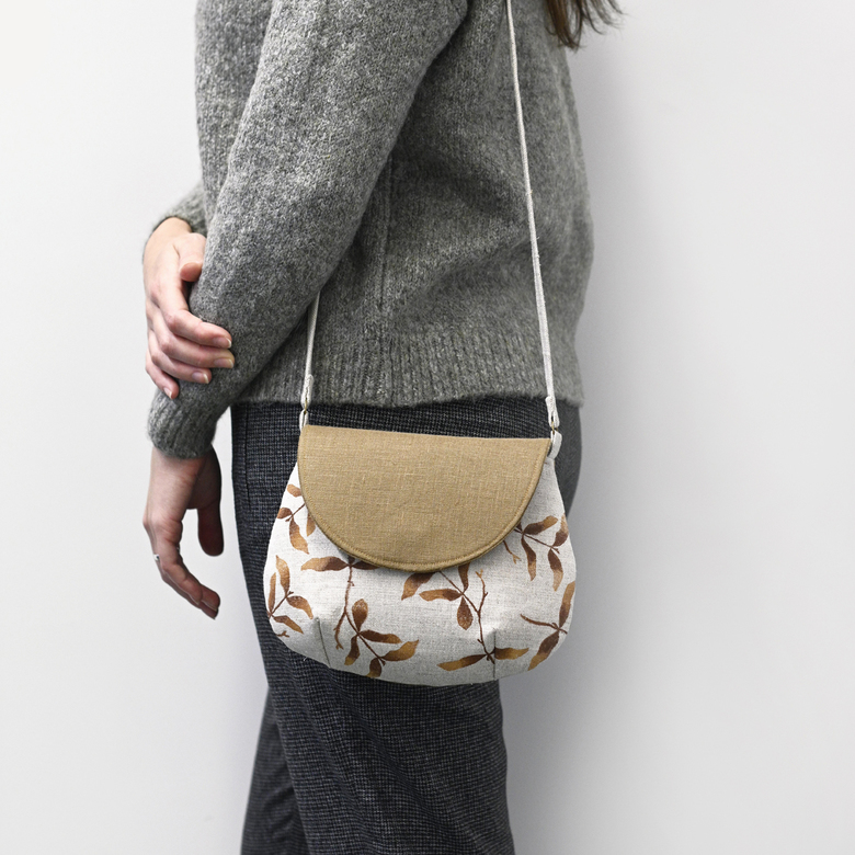 Cross body bag "Gold plants"