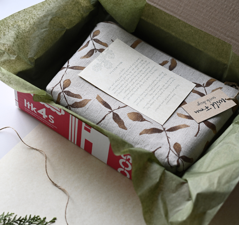 Project pouch "Gold plants"