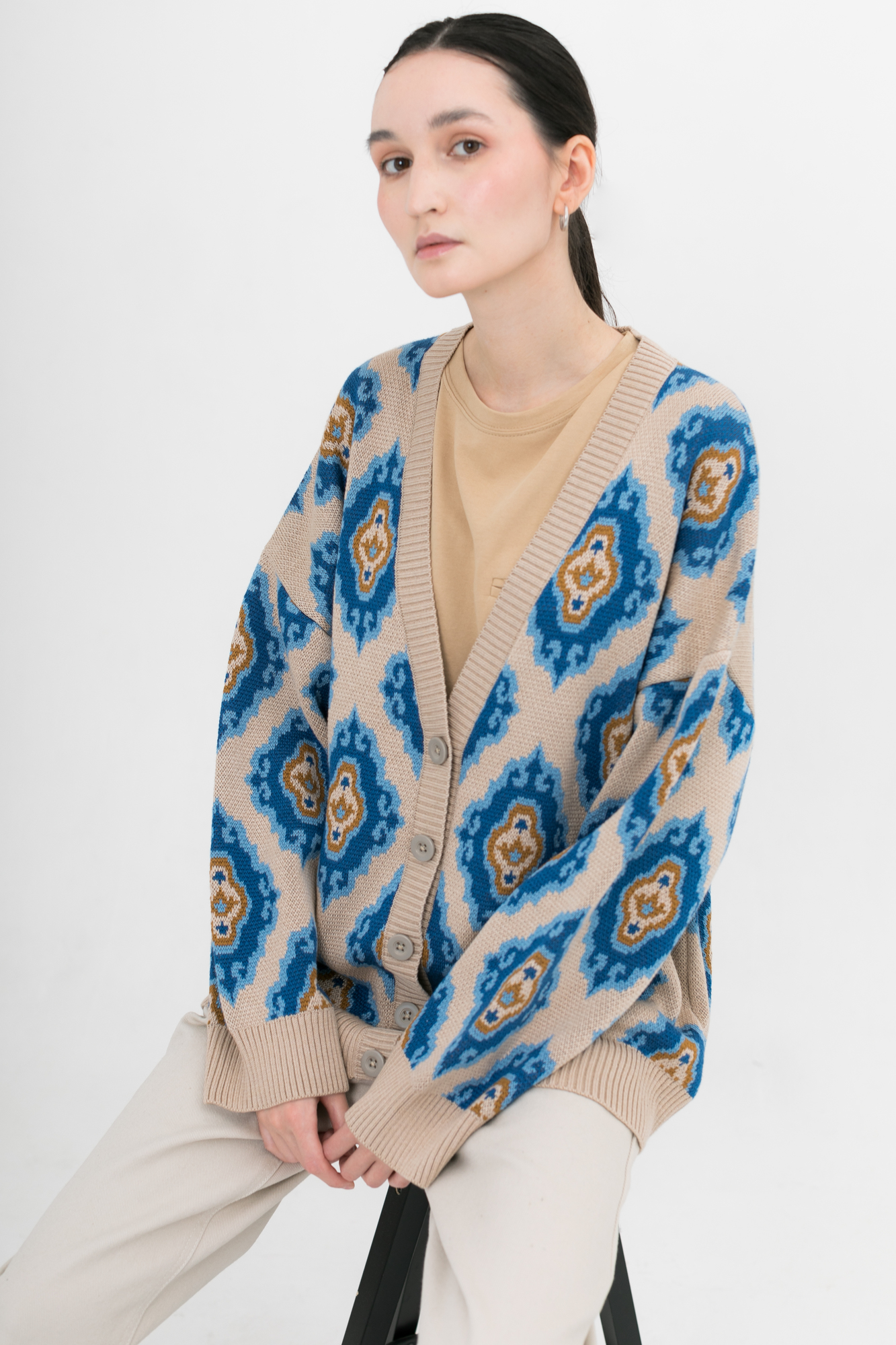 Кардиган "Тюбетейка" женский бежевый