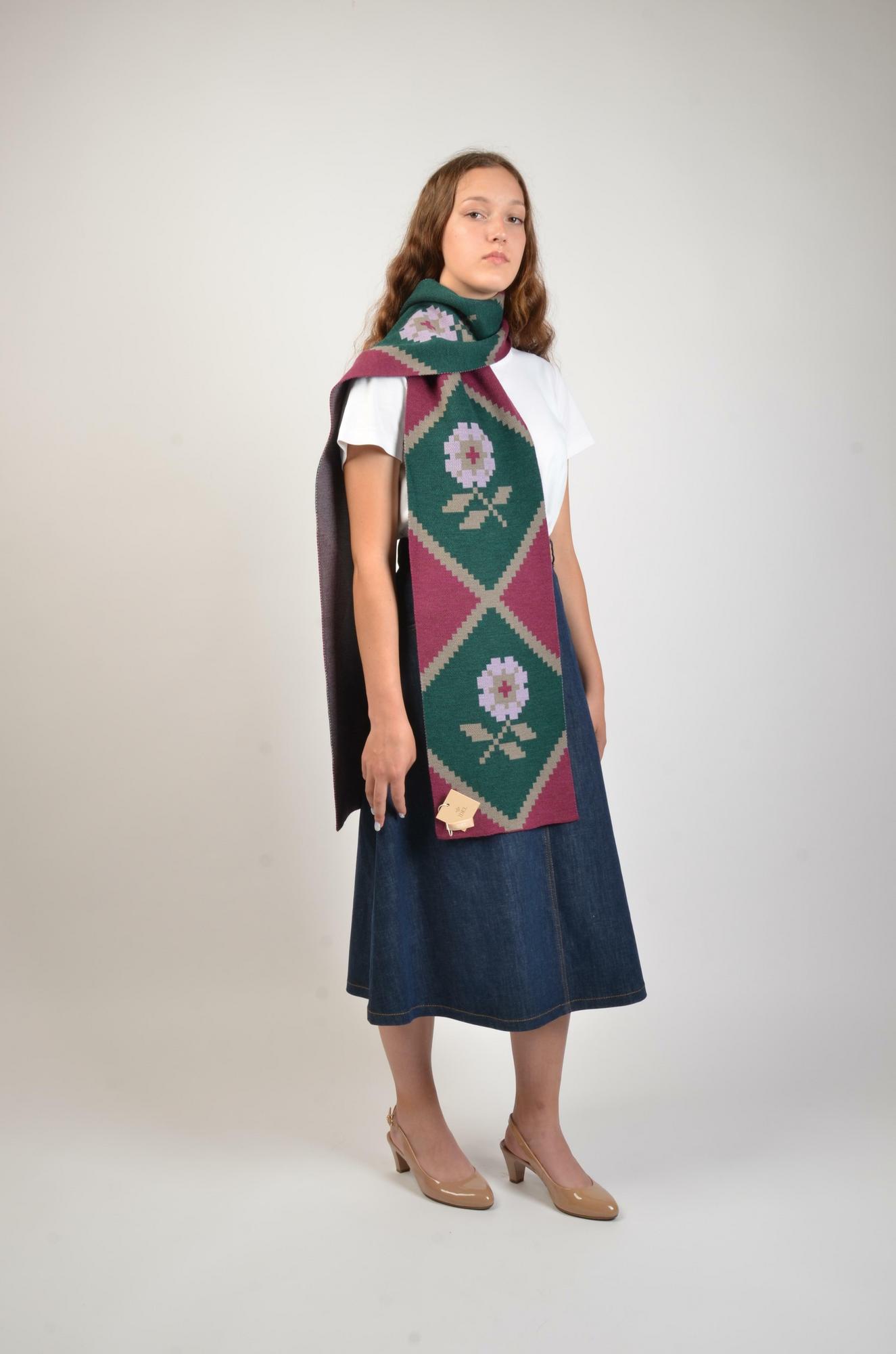 Шарф Kilim зеленый
