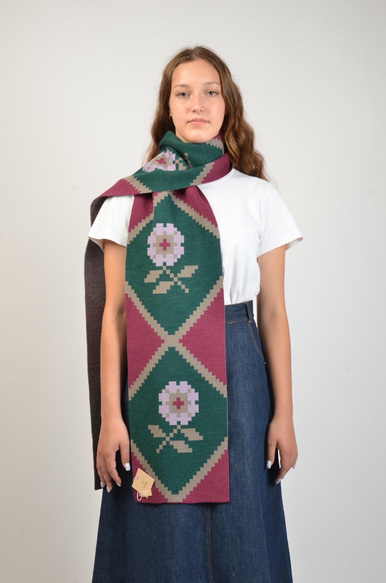 Шарф Kilim зеленый