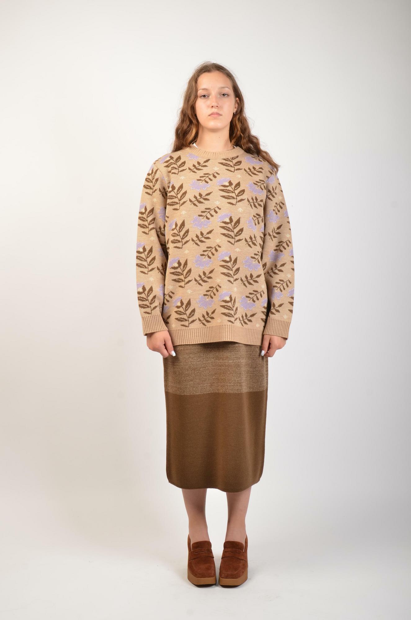 Юбка трикотажная Kilim коричневый