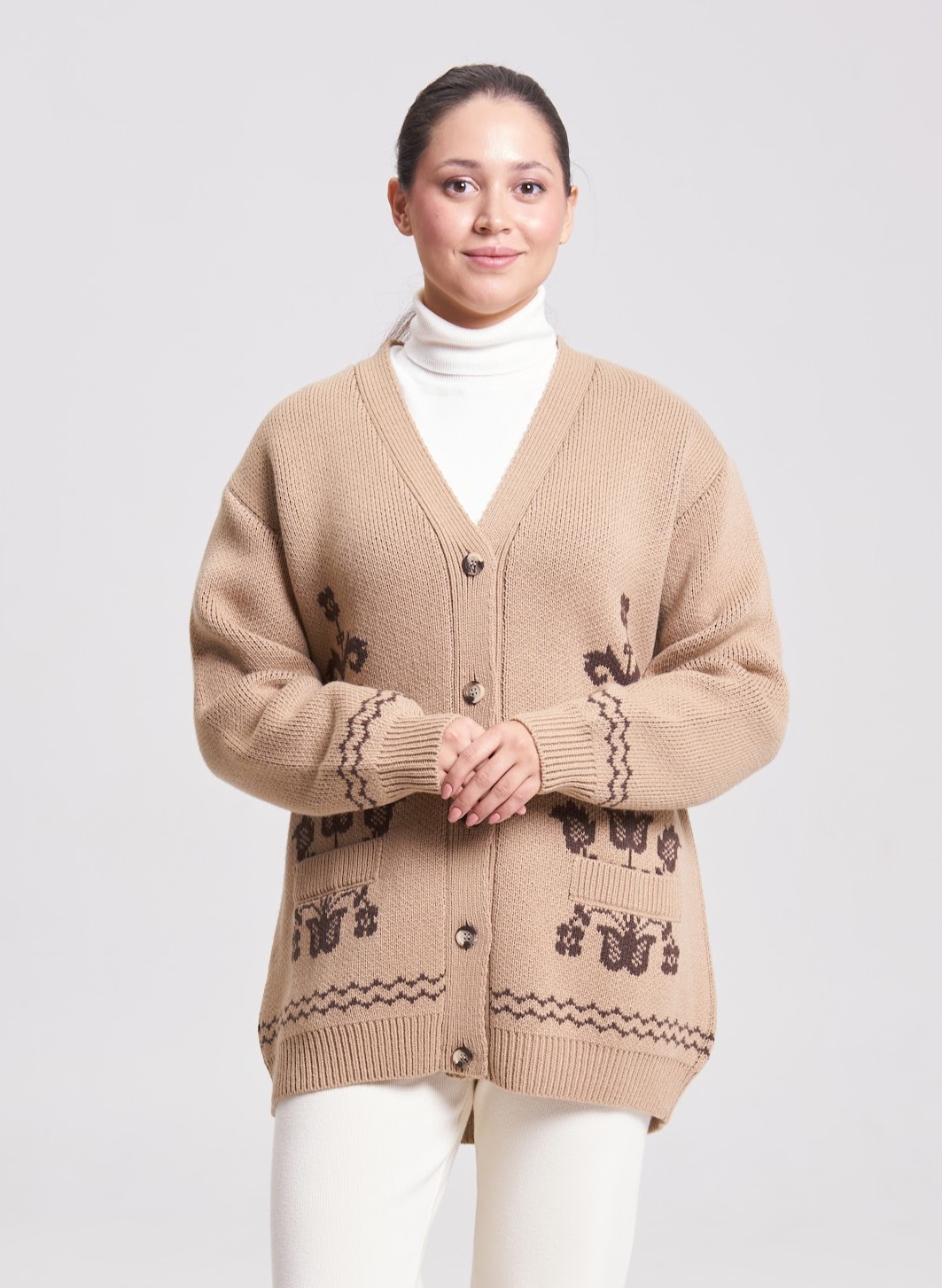 Кардиган "Древо жизни" бежевый