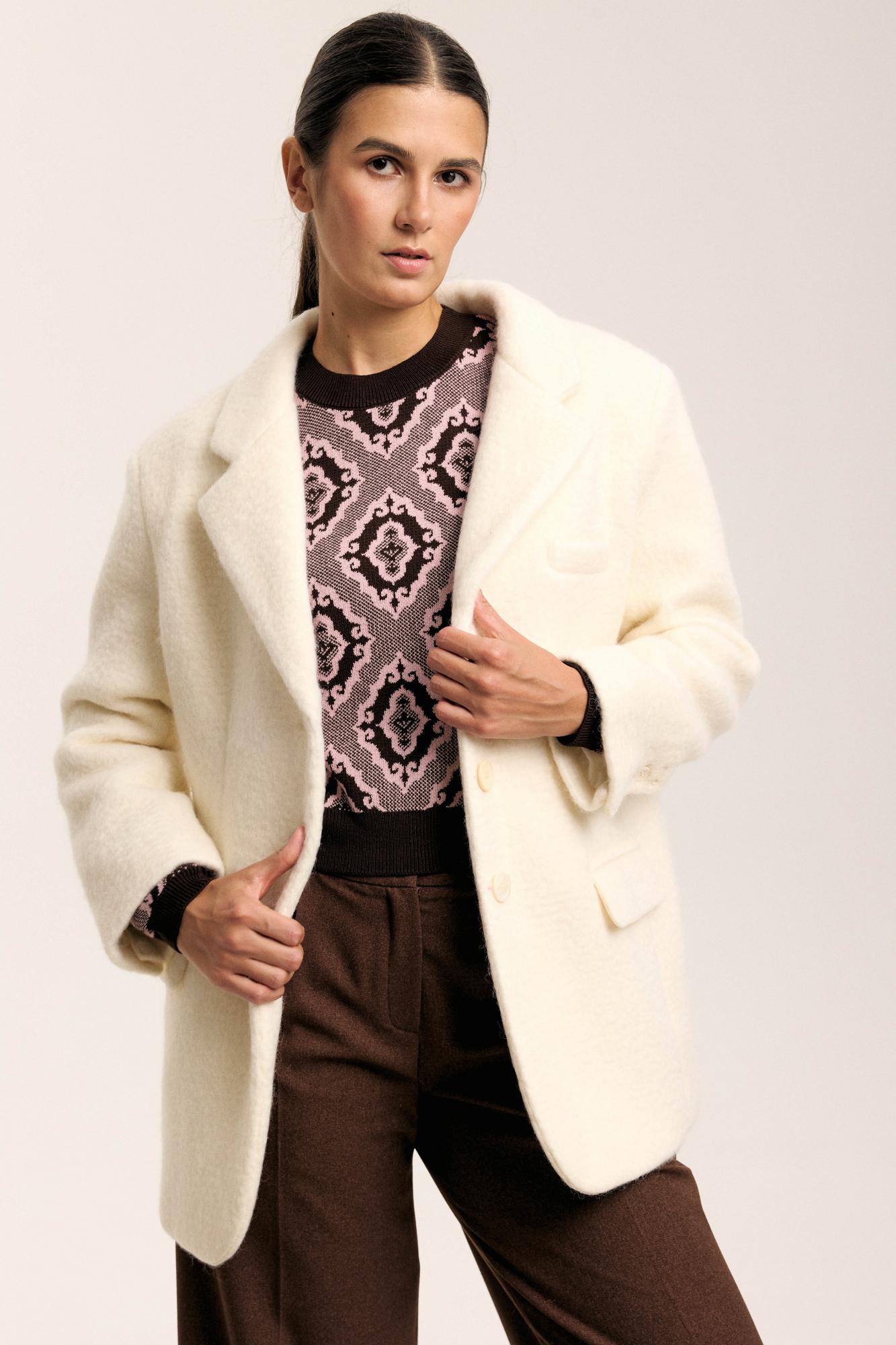 Жакет "Казань" с шерстью молочный