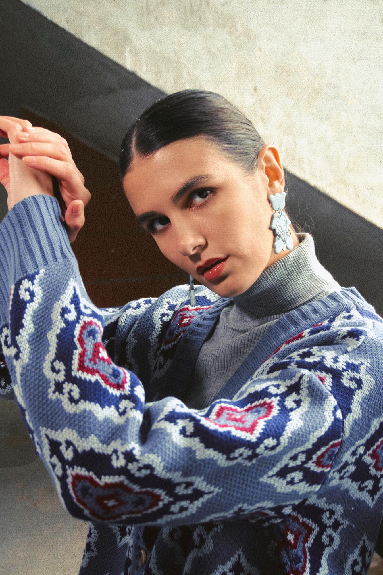 Кардиган "Тюбетейка" унисекс джинсовый