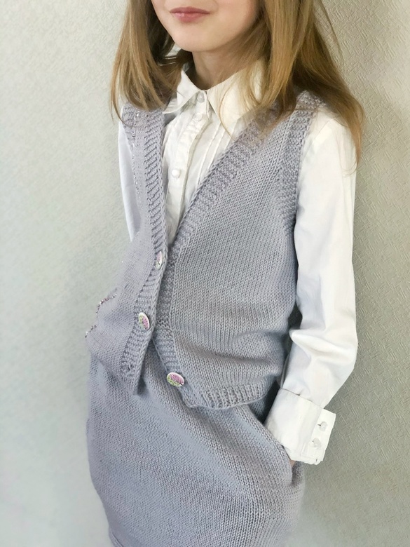 КОМБО: юбка с карманами + просто жилет