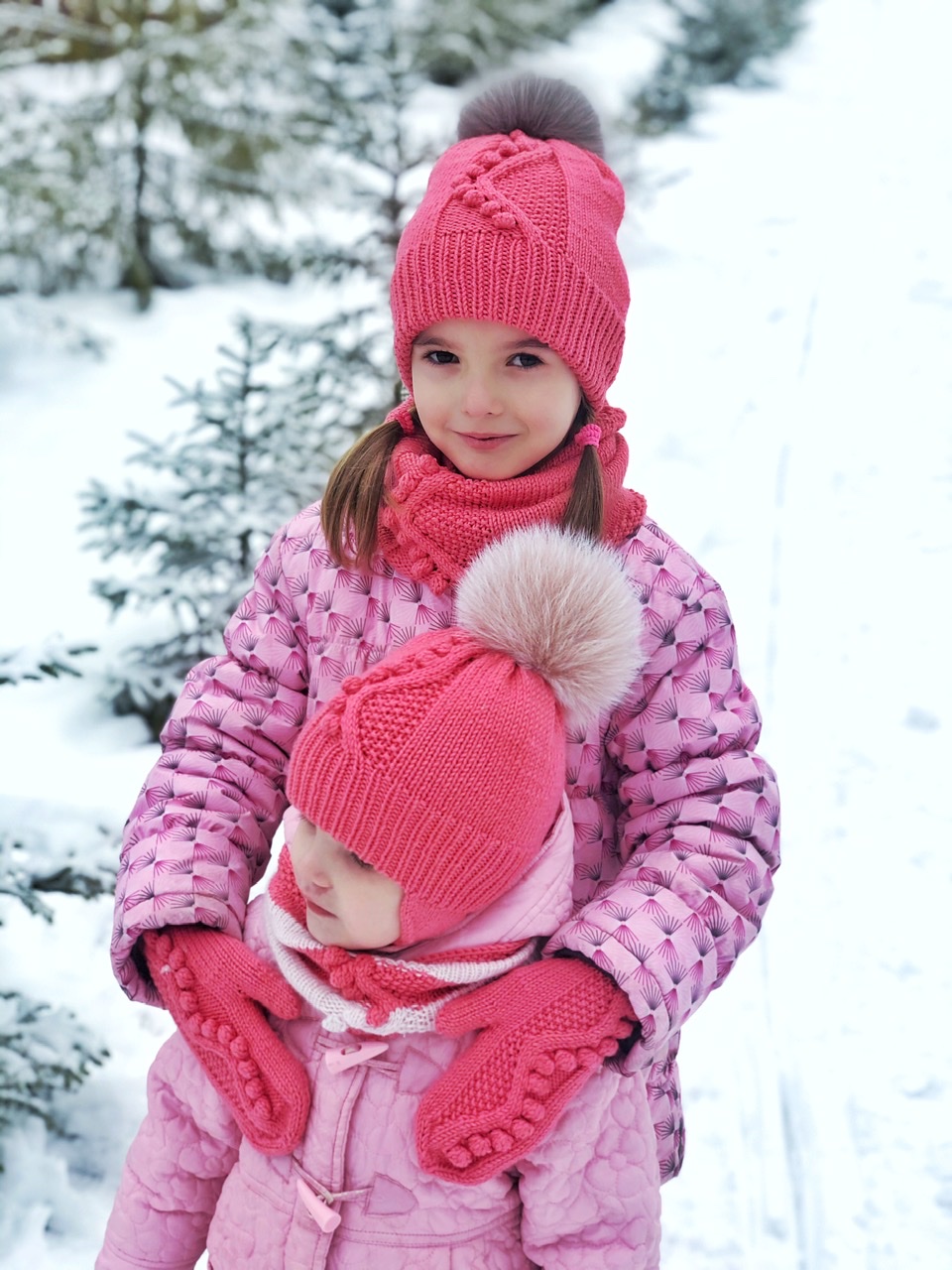 #рябиновый_сет (шапка + снуд+варежки)