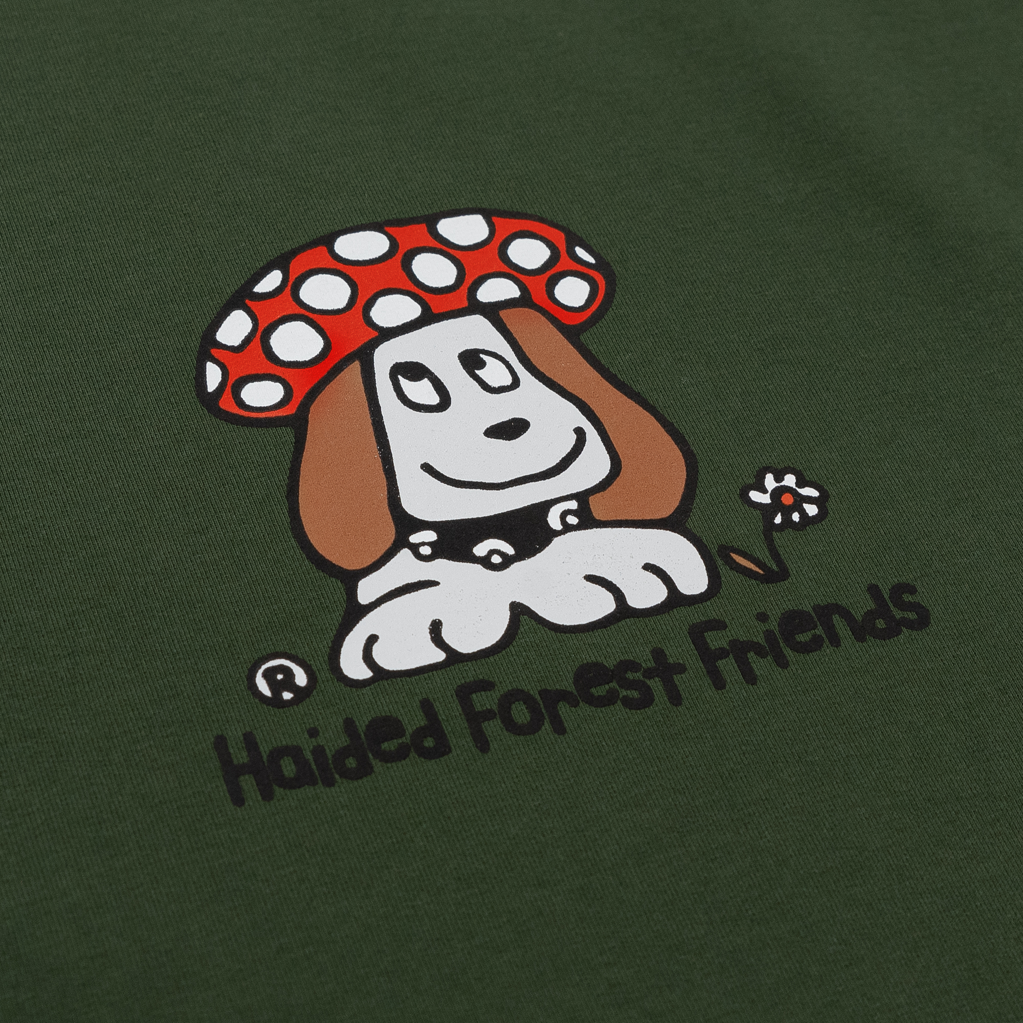 Футболка HAIDED FOREST FRIENDS RLXD FIRM Tee Olive