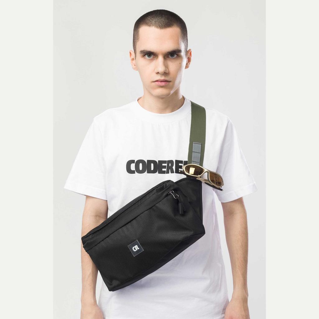 Сумка поясная CODERED Big B Чёрный/Болотная стропа