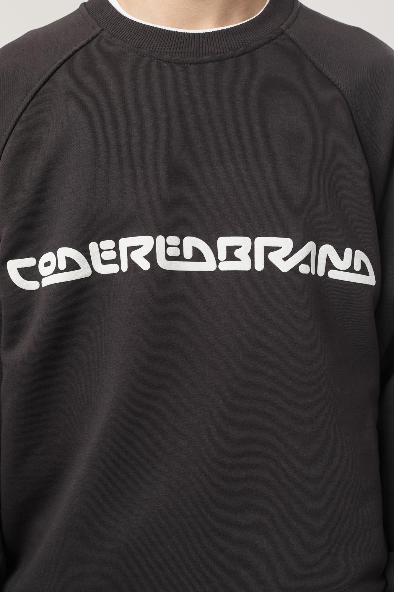 Толстовка-крюнек CODERED Firm Wide Light Piping Font Серый тёмный