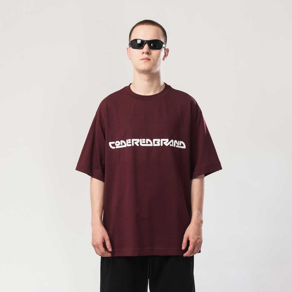 Футболка CODERED Over T Piping Font Вишнёвый тёмный