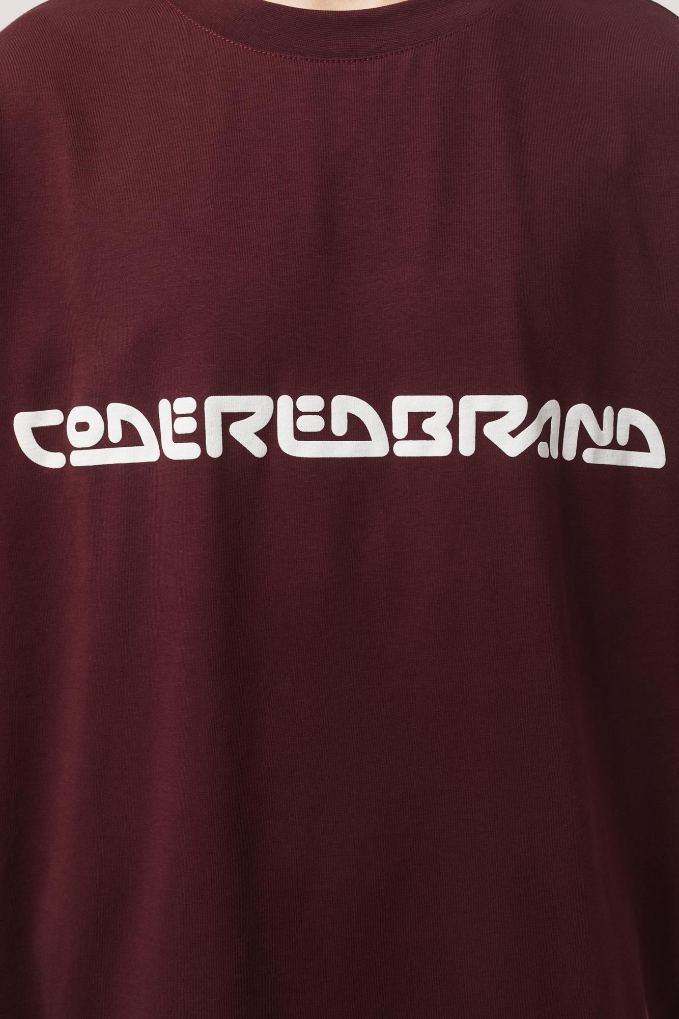 Футболка CODERED Over T Piping Font Вишнёвый тёмный