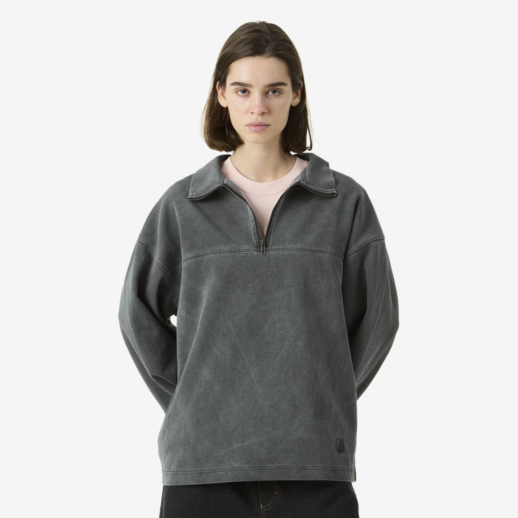 Толстовка Меч HALF ZIP GARMENT DYED Grey