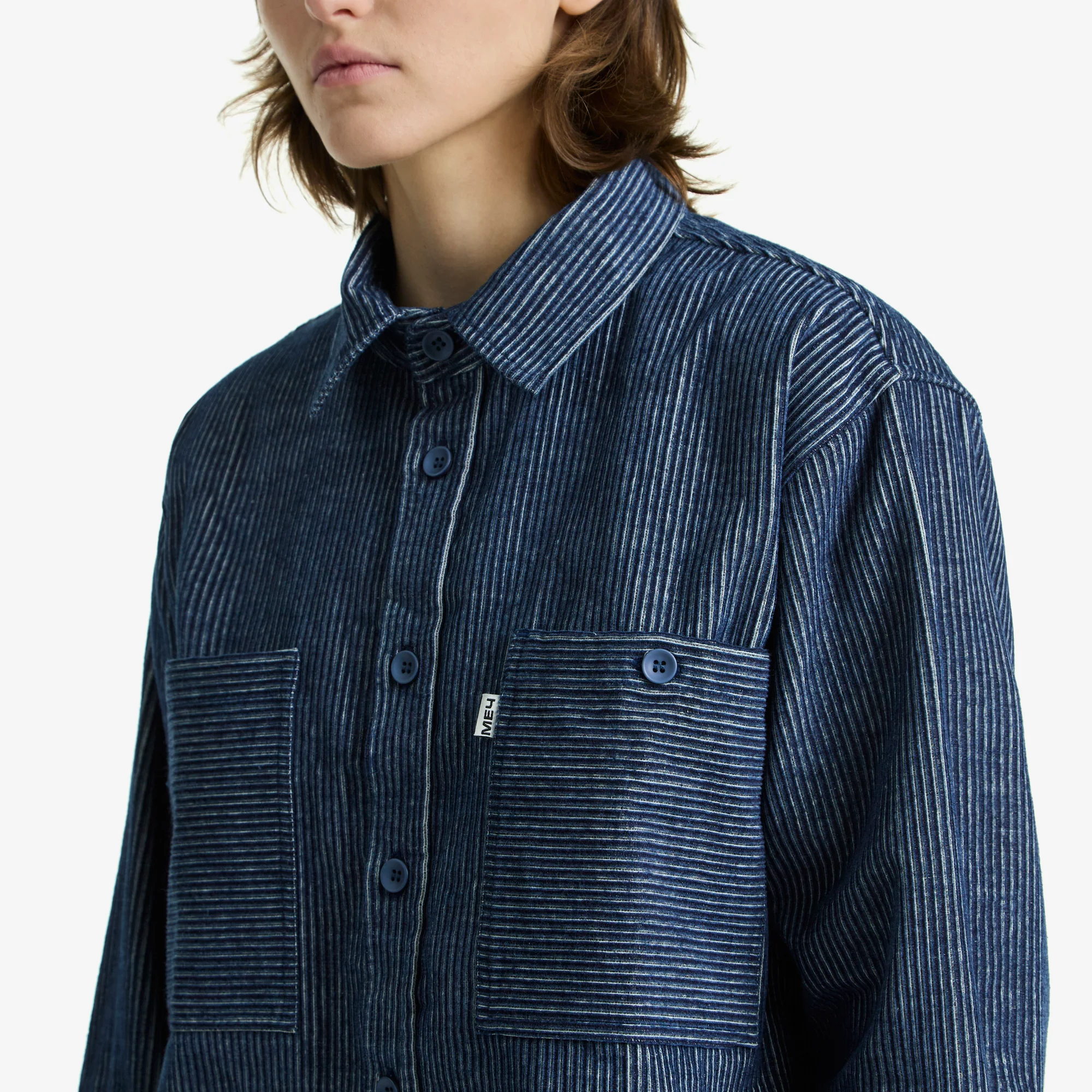 Рубашка Меч CORD SHIRT STRIPED Blue/White