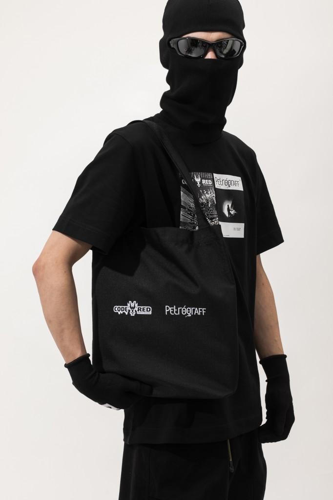Сумка-авоська Tote CODERED × Petrograff Чёрный