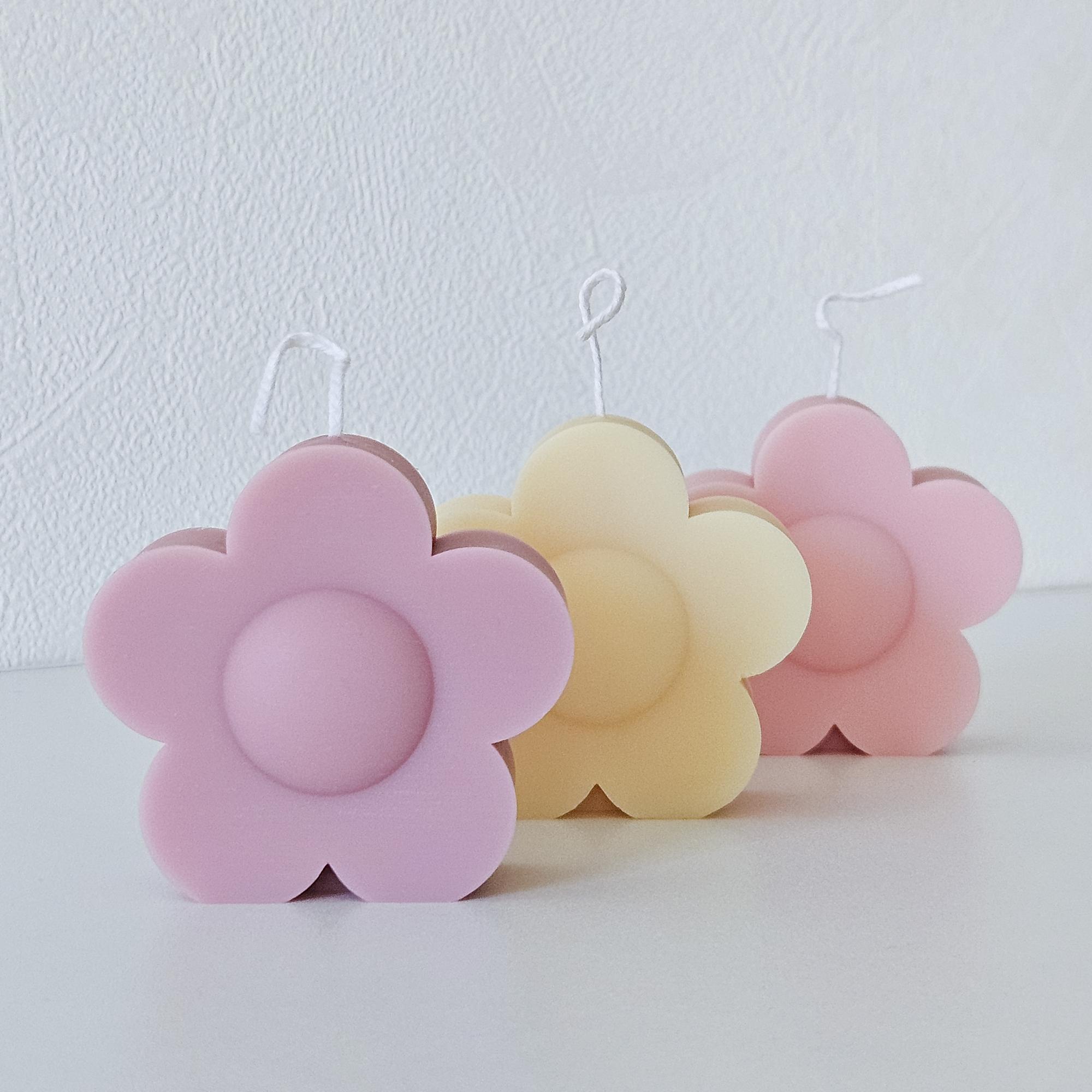 Свеча 3D цветочек