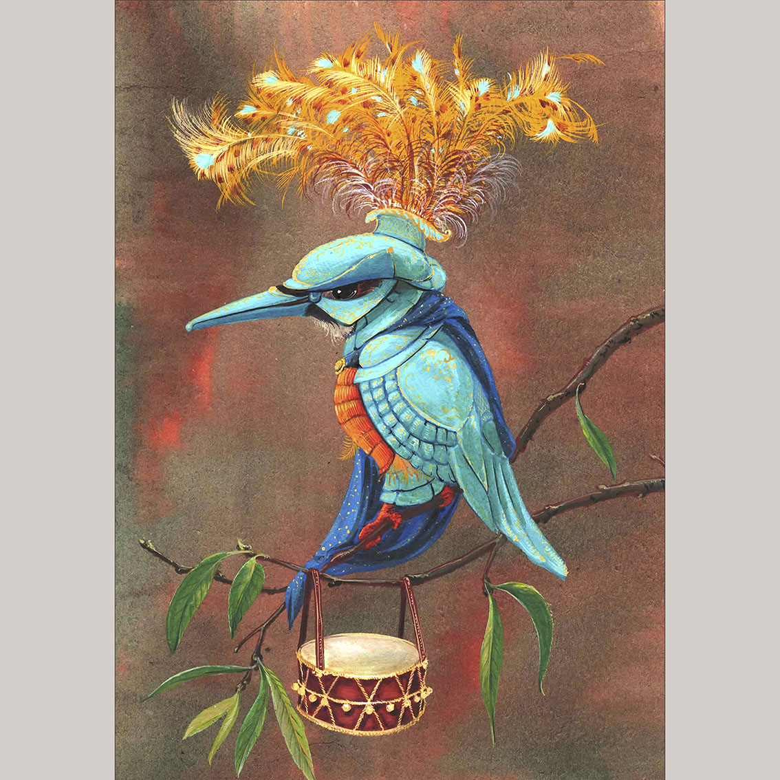 Открытка Зимородок в голубом доспехе