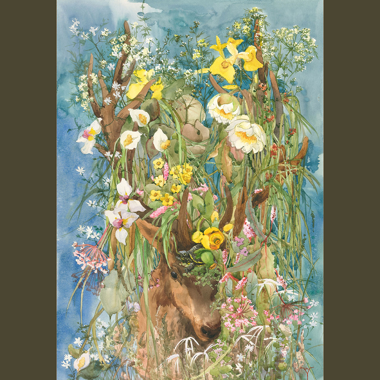 Олень у воды