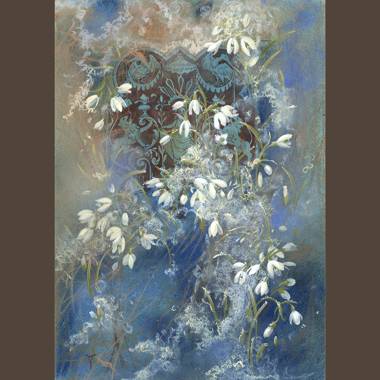 Последний снег. Подснежник