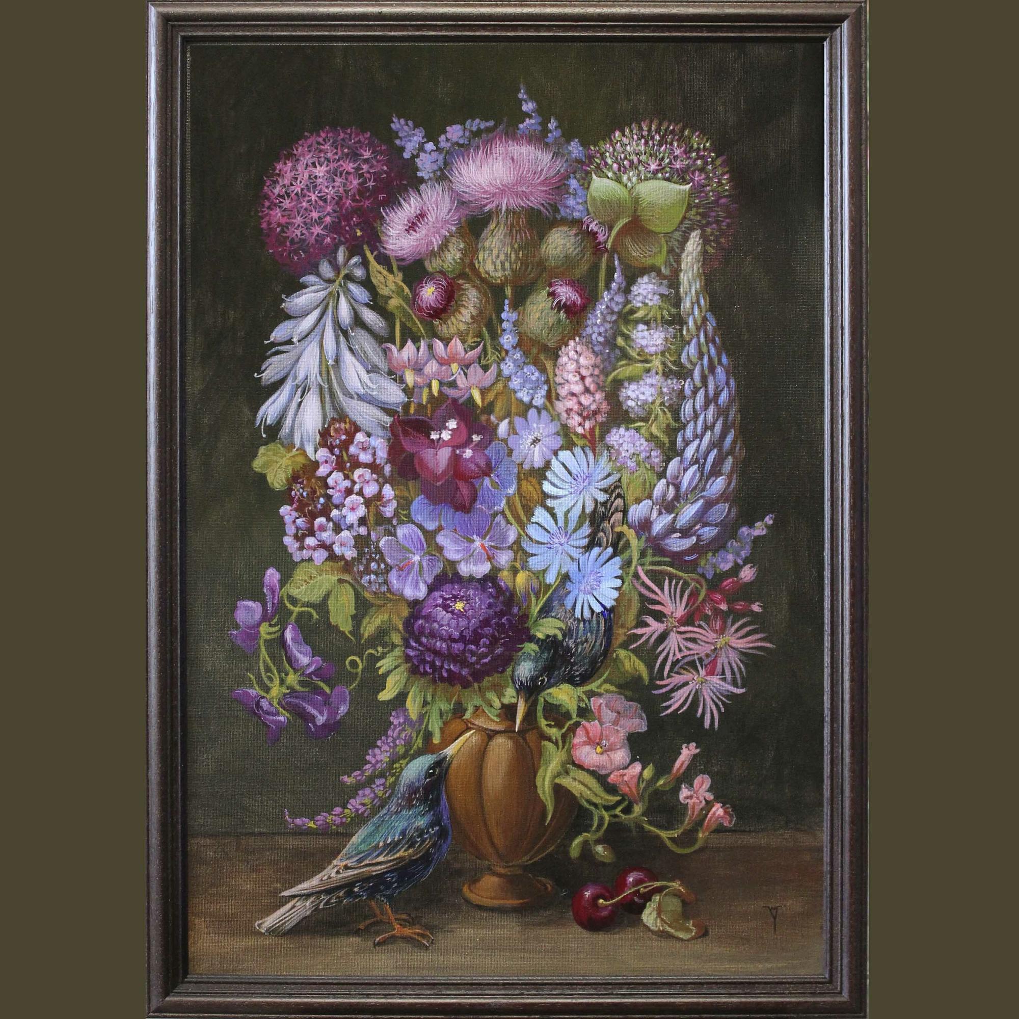 Флорентийский букет со скворцом