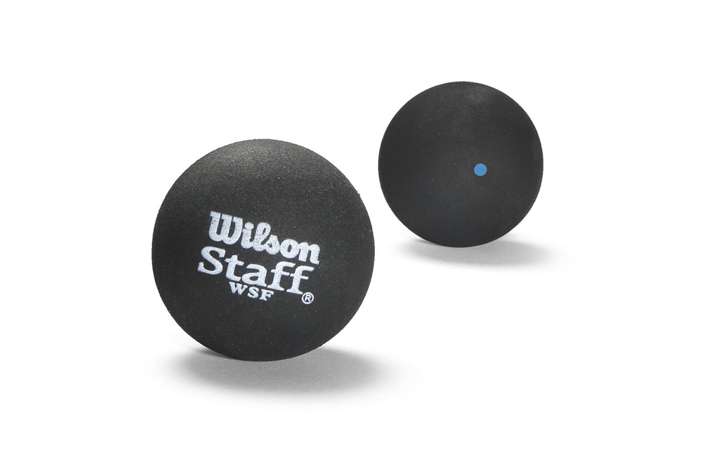 Мячи для сквоша Wilson Staff Blue Dot, 1 синяя точка, черный, 2 штуки