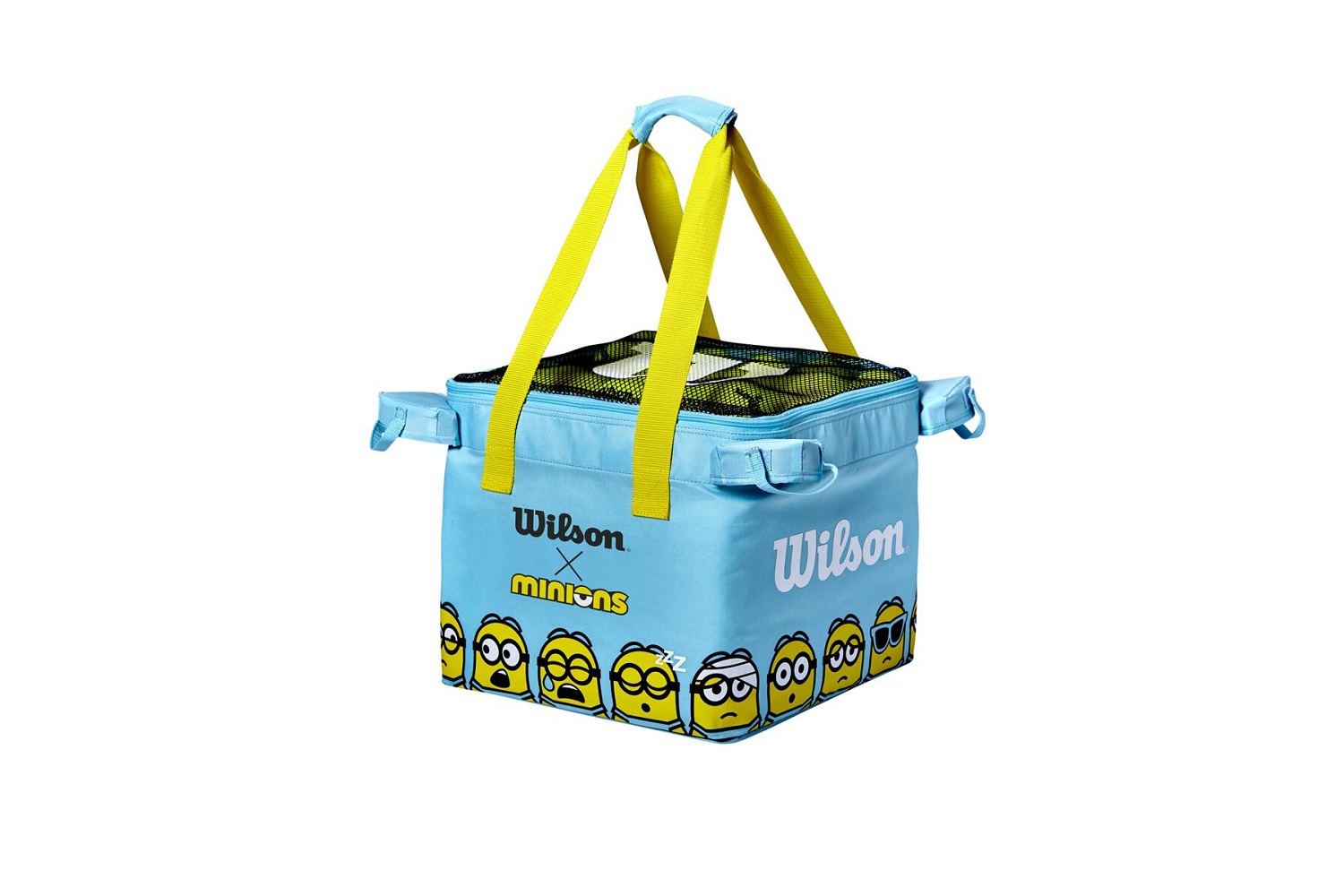 Сумка для мячей Wilson Minions Teaching Cart, 150 мячей, желтый/голубой