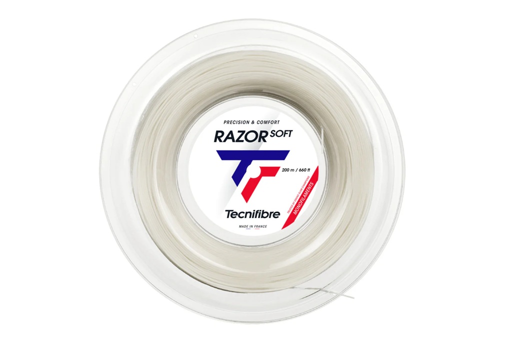 Теннисная струна Tecnifibre Razor Soft (200 м), белый