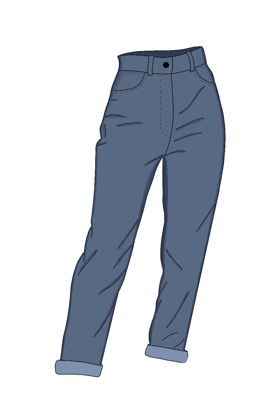 Выкройка классических женских джинс