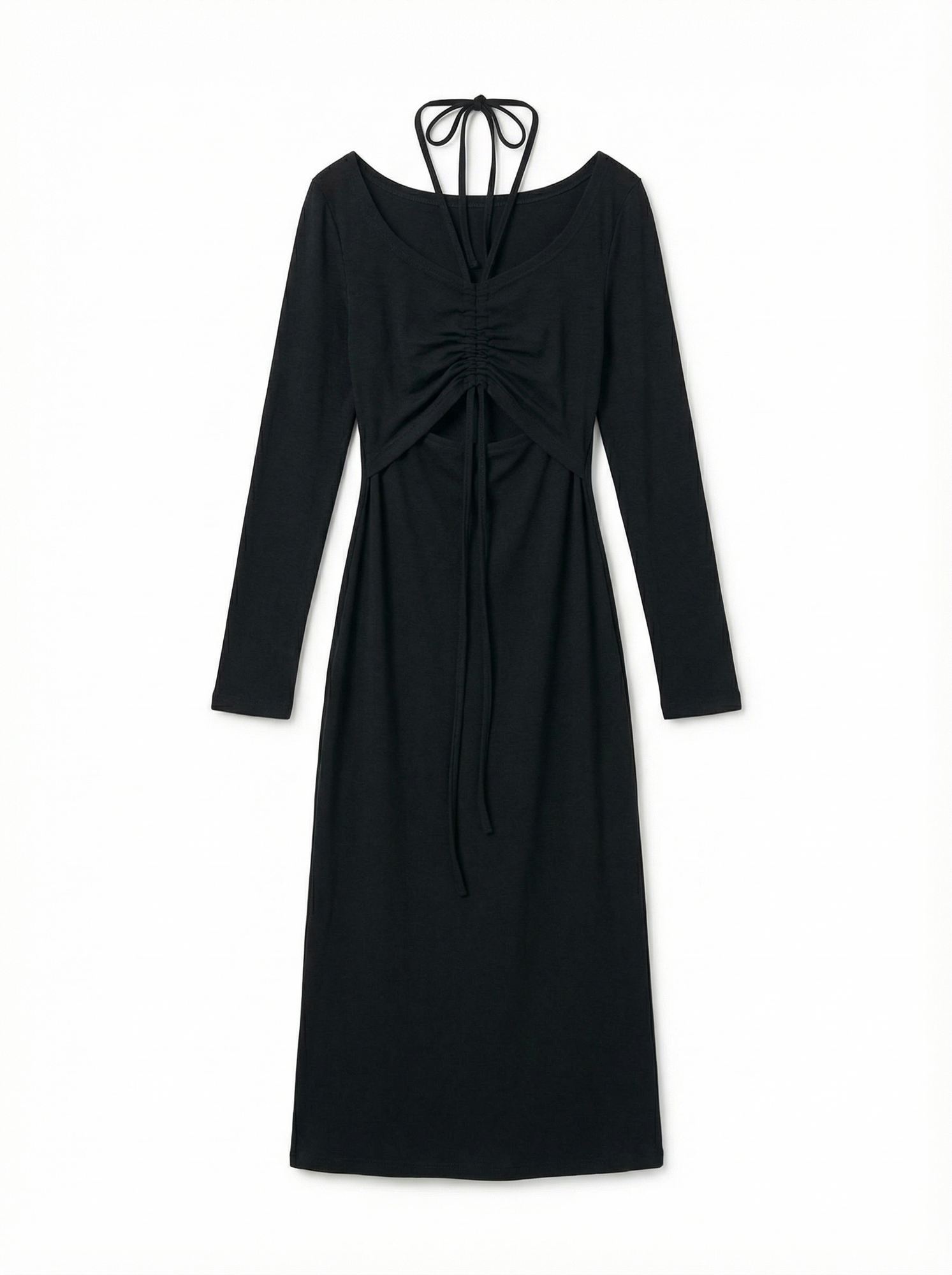 Платье  черное миди «CALM»